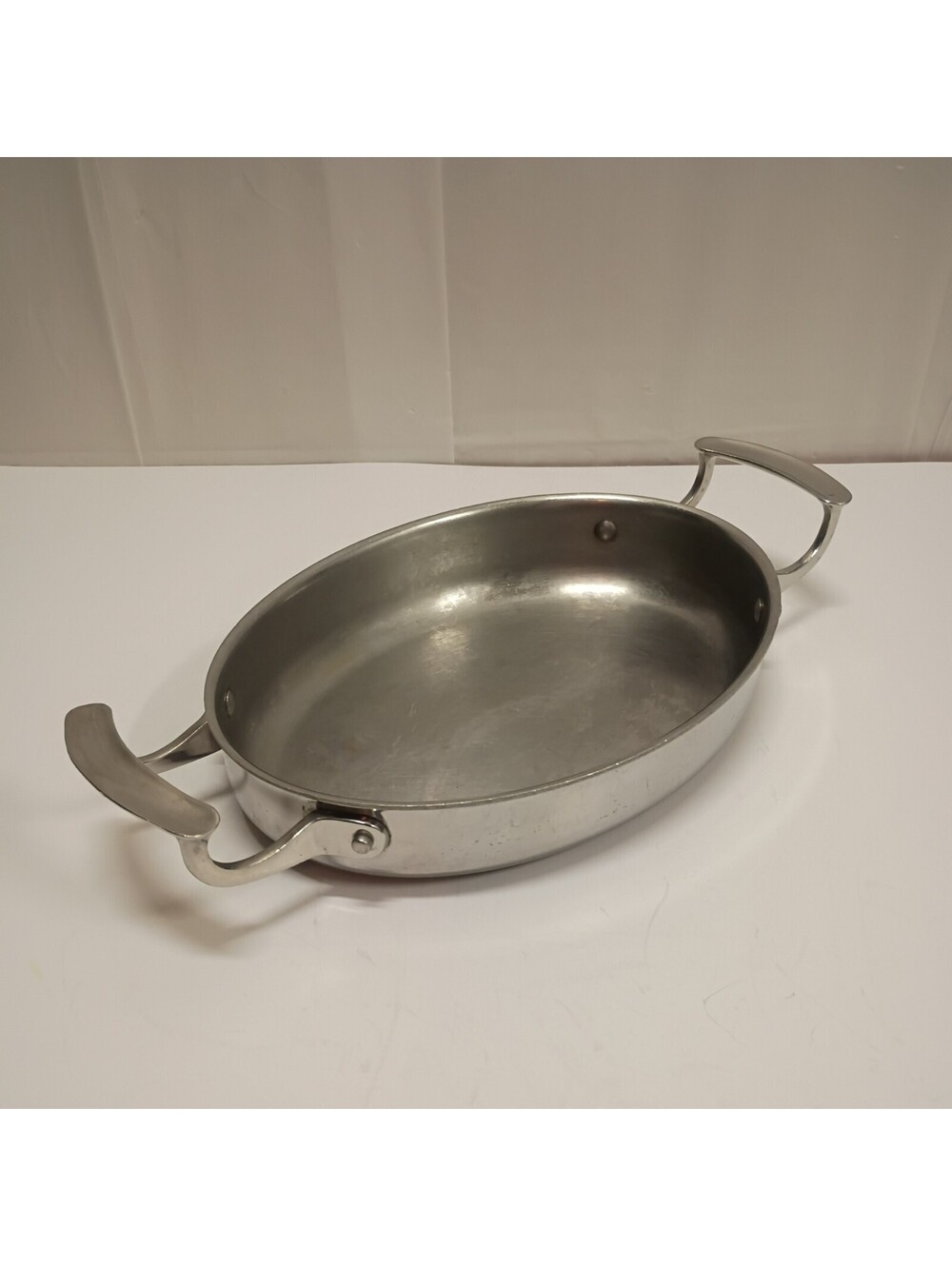 Commercial Vollrath Stainless Steel Oval Au Gratin Display Pan Miramar 49420